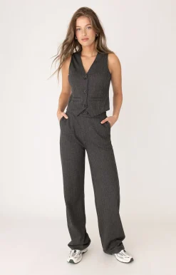 Gilets|Blazers & Jasjes>ANNA BLUE GILET Grijs