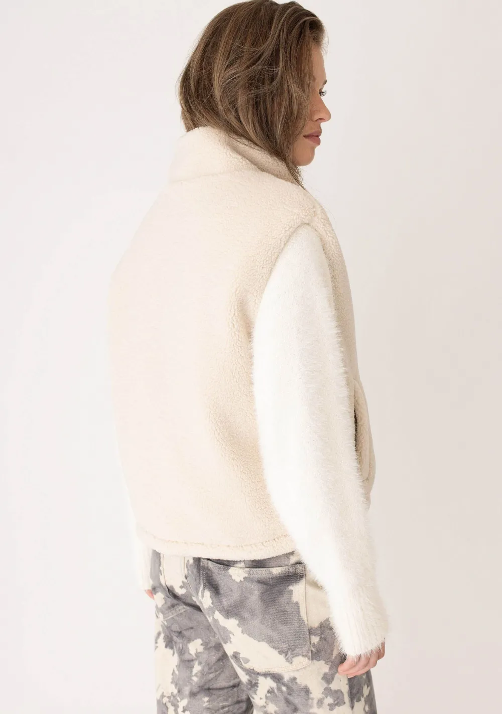 Gilets|Blazers & Jasjes>ANNA BLUE GILET Beige