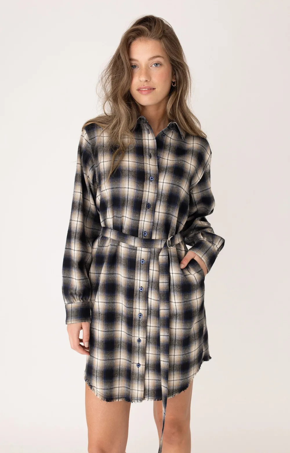 Jurken>ANNA BLUE JURK Blauw