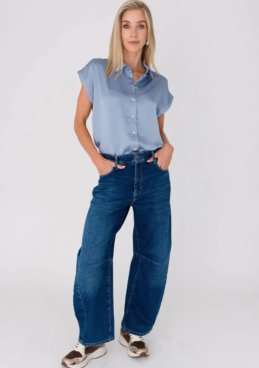 Blouses>ANNA VAN TOOR BLOUSE Blauw