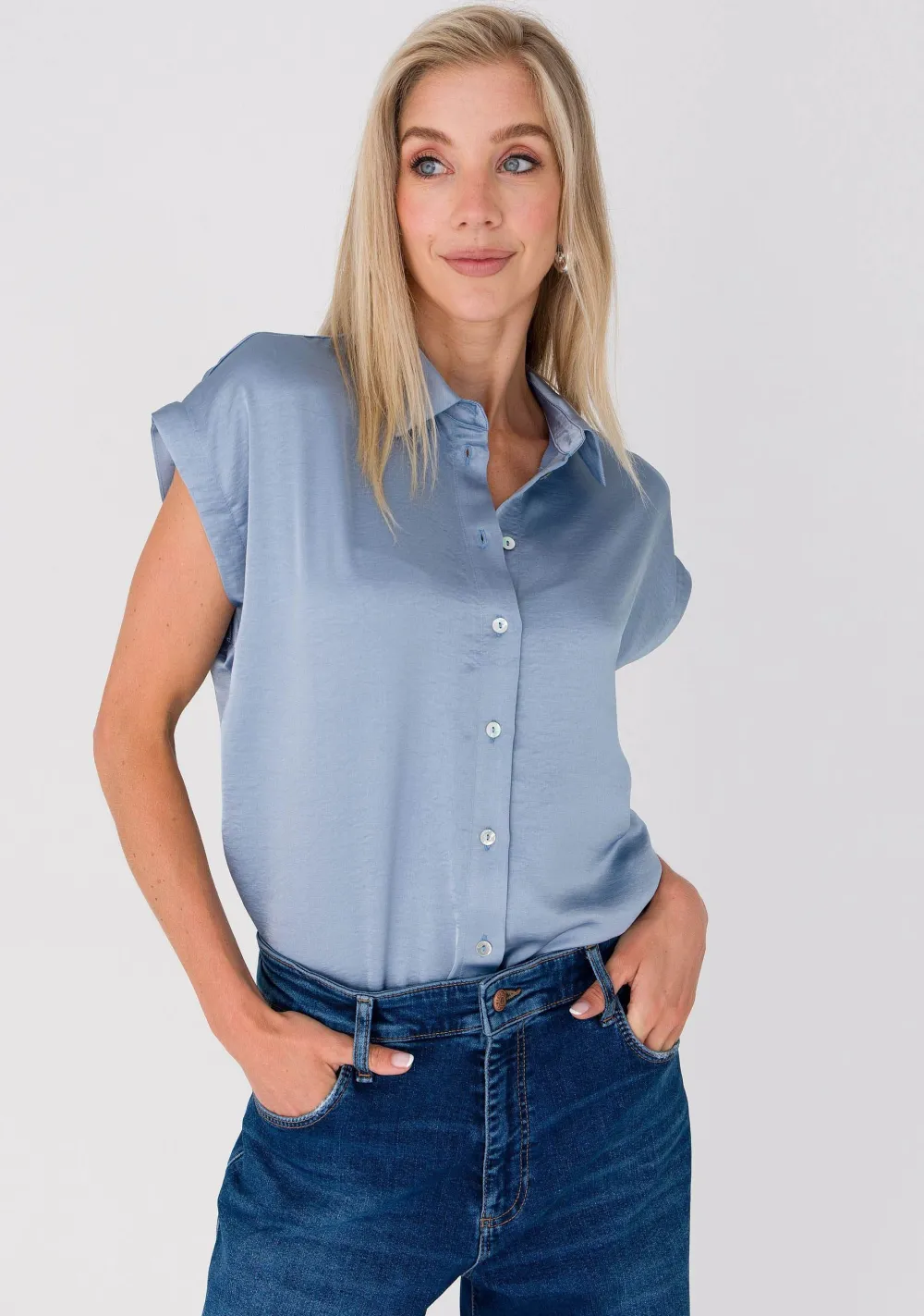 Blouses>ANNA VAN TOOR BLOUSE Blauw