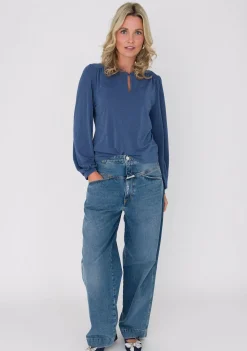 Blouses>ANNA VAN TOOR BLOUSE Blauw