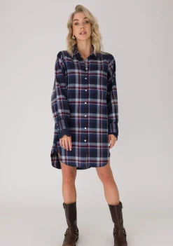 Jurken>ANNA VAN TOOR JURK Blauw