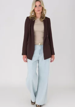 Truien>ANNA VAN TOOR TRUI KORTE MOUW Beige