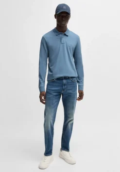 Polo's>BOSS ORANGE POLO Blauw