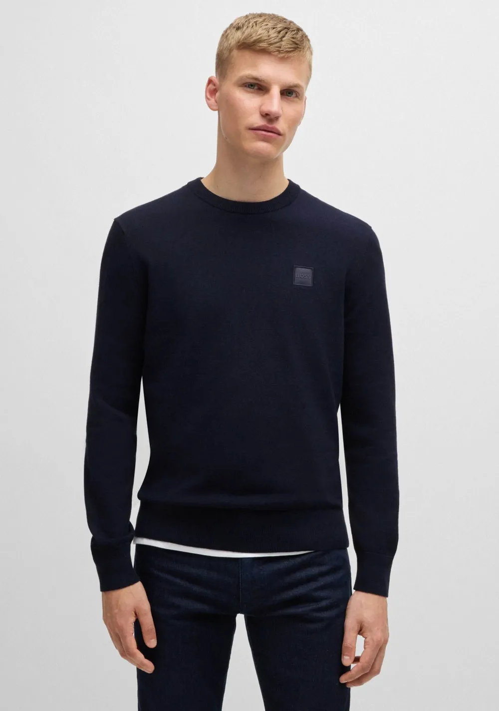 Truien>BOSS ORANGE TRUI Blauw