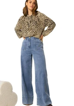 Blouses>CAROLINE BISS BLOUSE Beige