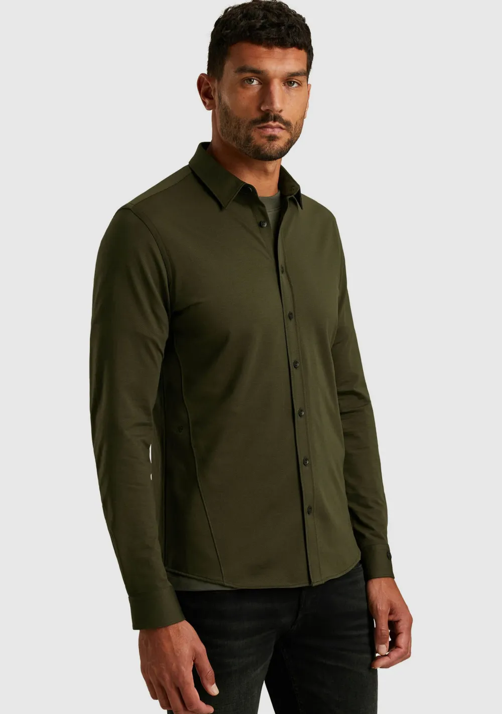 Overhemden>CAST IRON OVERHEMD Groen