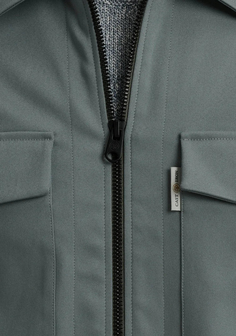 Overhemden>CAST IRON OVERHEMD Grijs