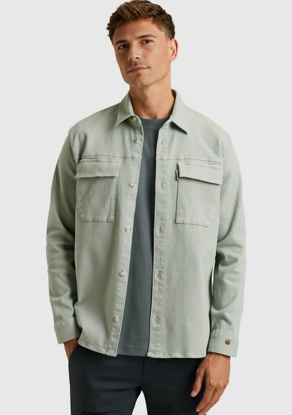 Overhemden>CAST IRON OVERHEMD Blauw