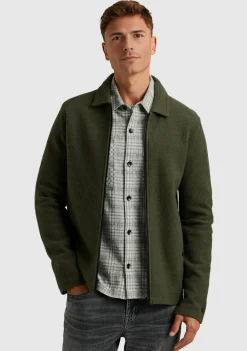 Overshirts>CAST IRON OVERSHIRT Groen