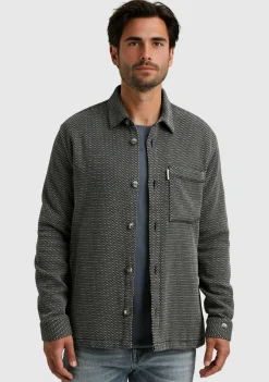 Overshirts>CAST IRON OVERSHIRT Blauw
