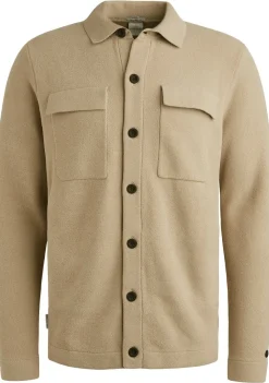 Overshirts>CAST IRON OVERSHIRT Beige