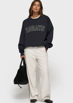 Sweaters|Truien>10DAYS SWEATER Blauw