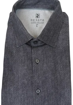 Overhemden>DESOTO OVERHEMD Blauw