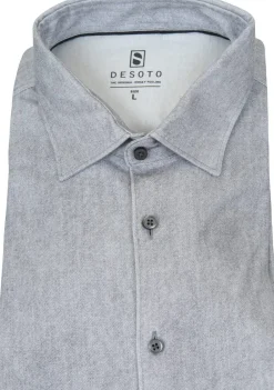 Overhemden>DESOTO OVERHEMD Grijs