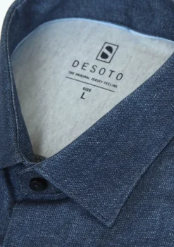 Overhemden>DESOTO OVERHEMD Blauw