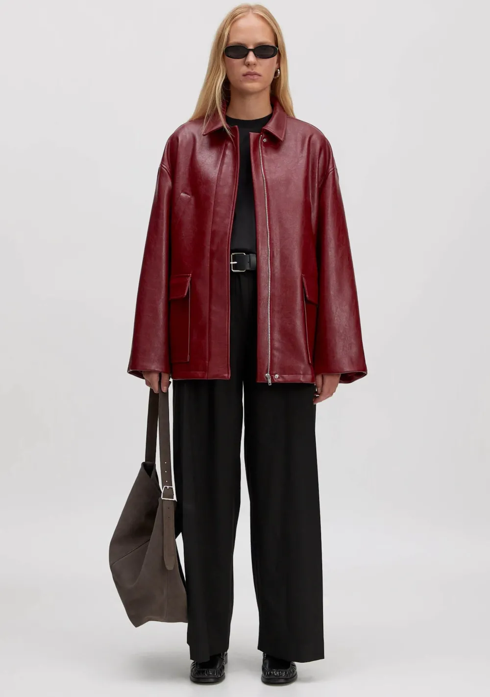 Jassen|Blazers & Jasjes>EDITED LEER/SUEDE JACK Rood