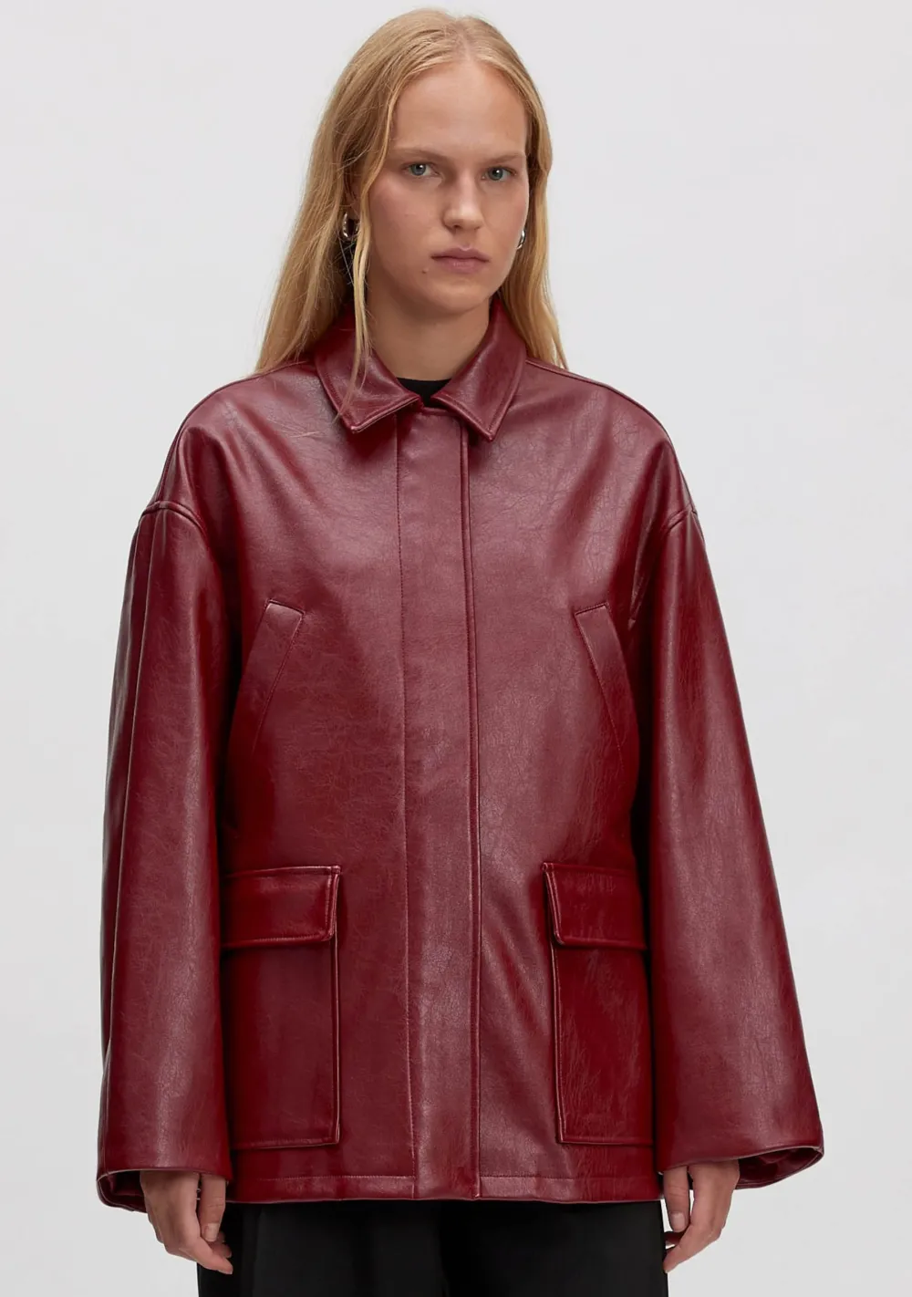 Jassen|Blazers & Jasjes>EDITED LEER/SUEDE JACK Rood