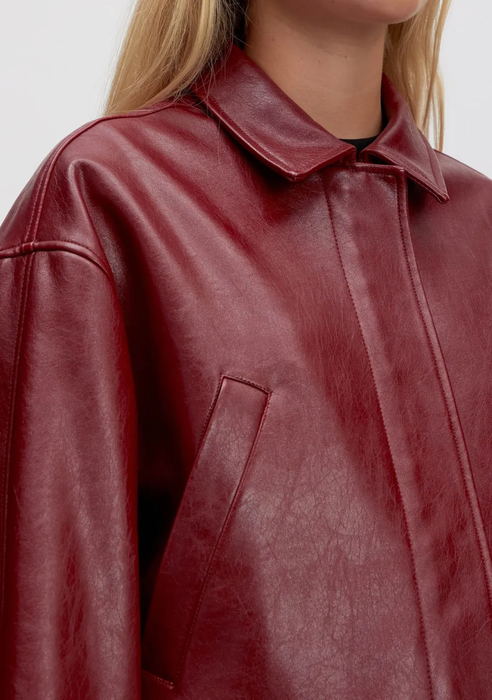 Jassen|Blazers & Jasjes>EDITED LEER/SUEDE JACK Rood