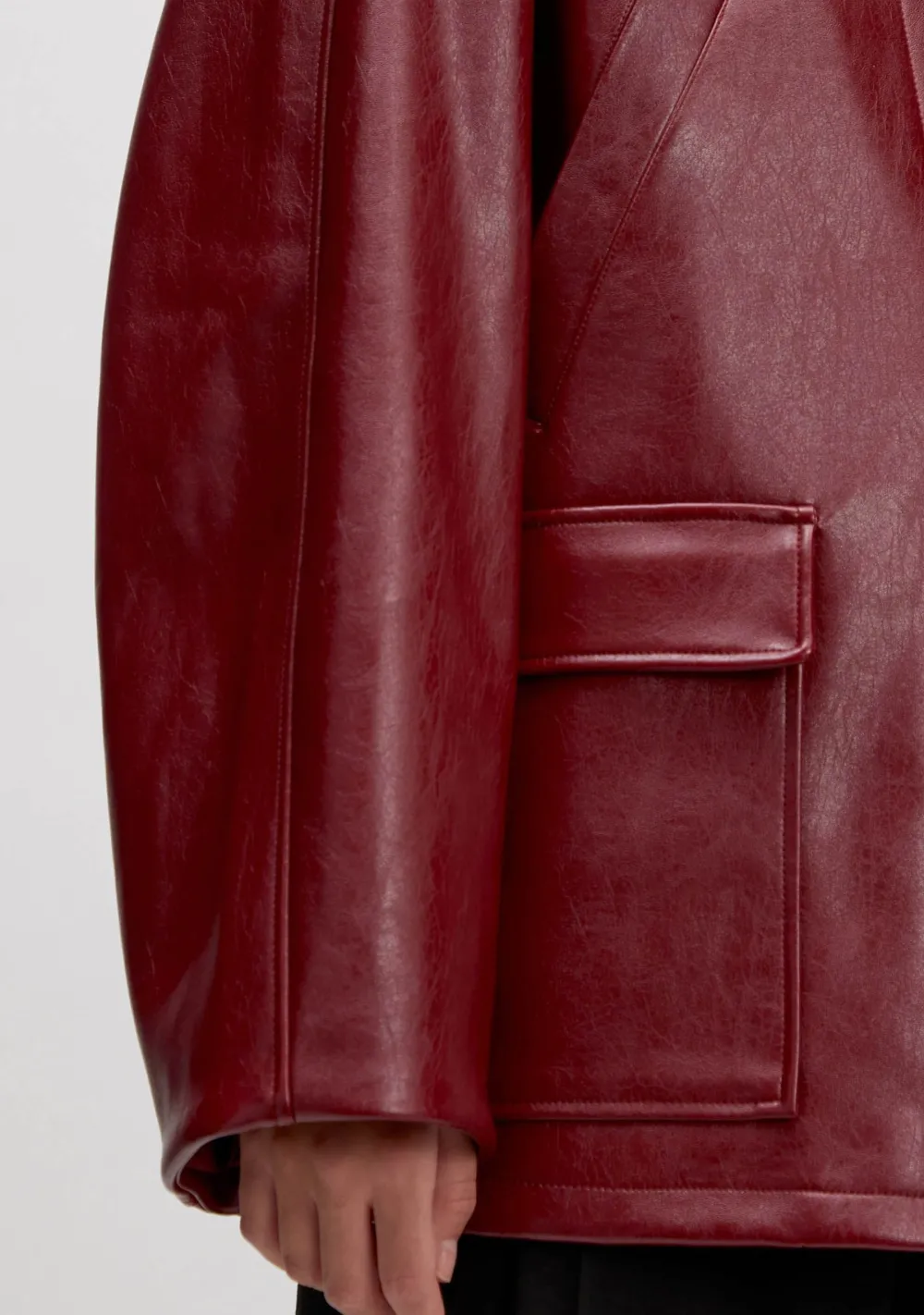 Jassen|Blazers & Jasjes>EDITED LEER/SUEDE JACK Rood