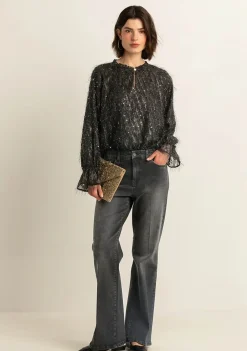 Blouses>EXPRESSO BLOUSE Zwart