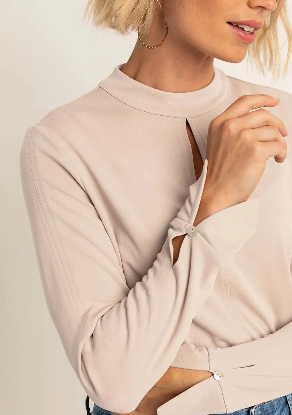 Blouses>EXPRESSO BLOUSE Beige