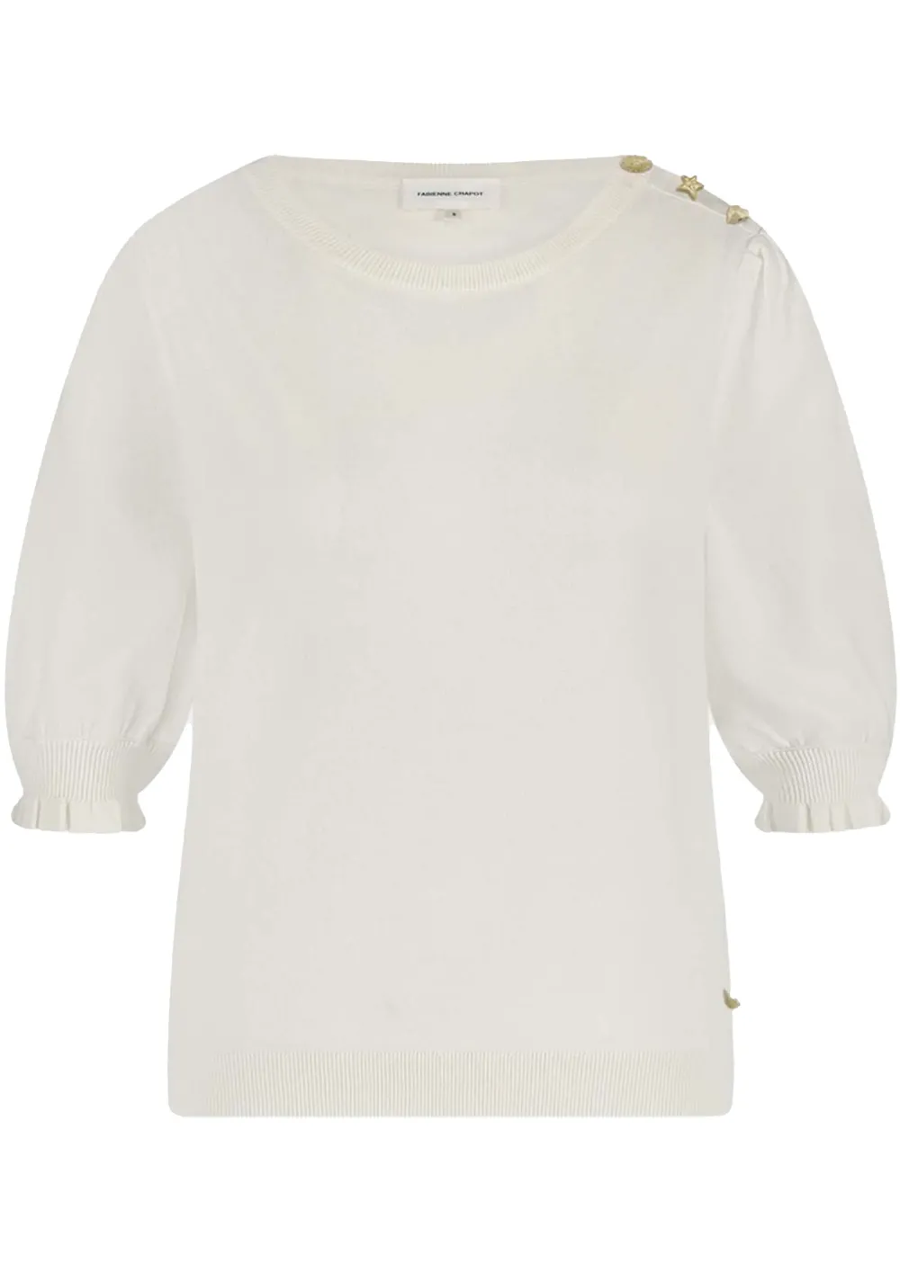 Truien>FABIENNE CHAPOT TRUI KORTE MOUW Off white
