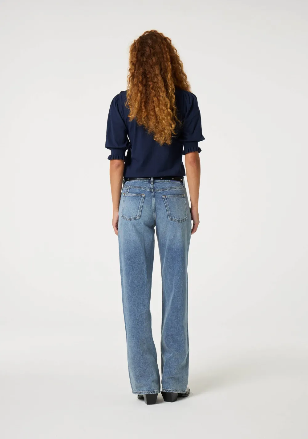 Truien>FABIENNE CHAPOT TRUI KORTE MOUW Blauw