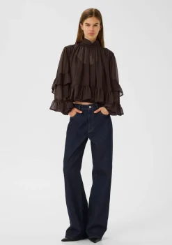 Blouses>GESTUZ BLOUSE Bruin