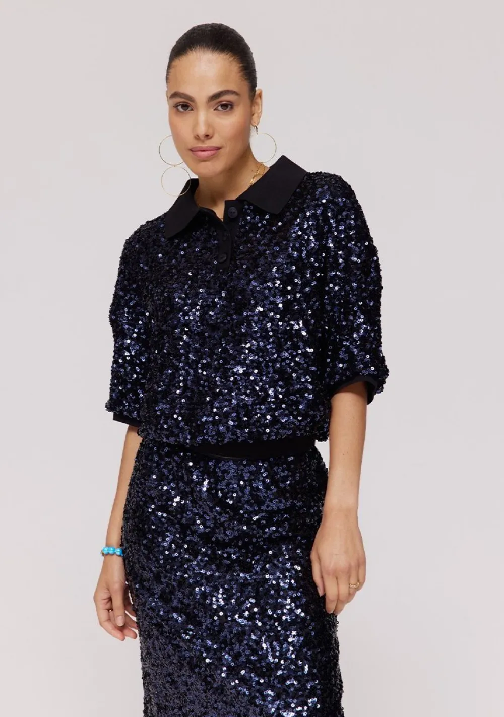 Truien>HARPER & YVE TRUI KORTE MOUW Blauw