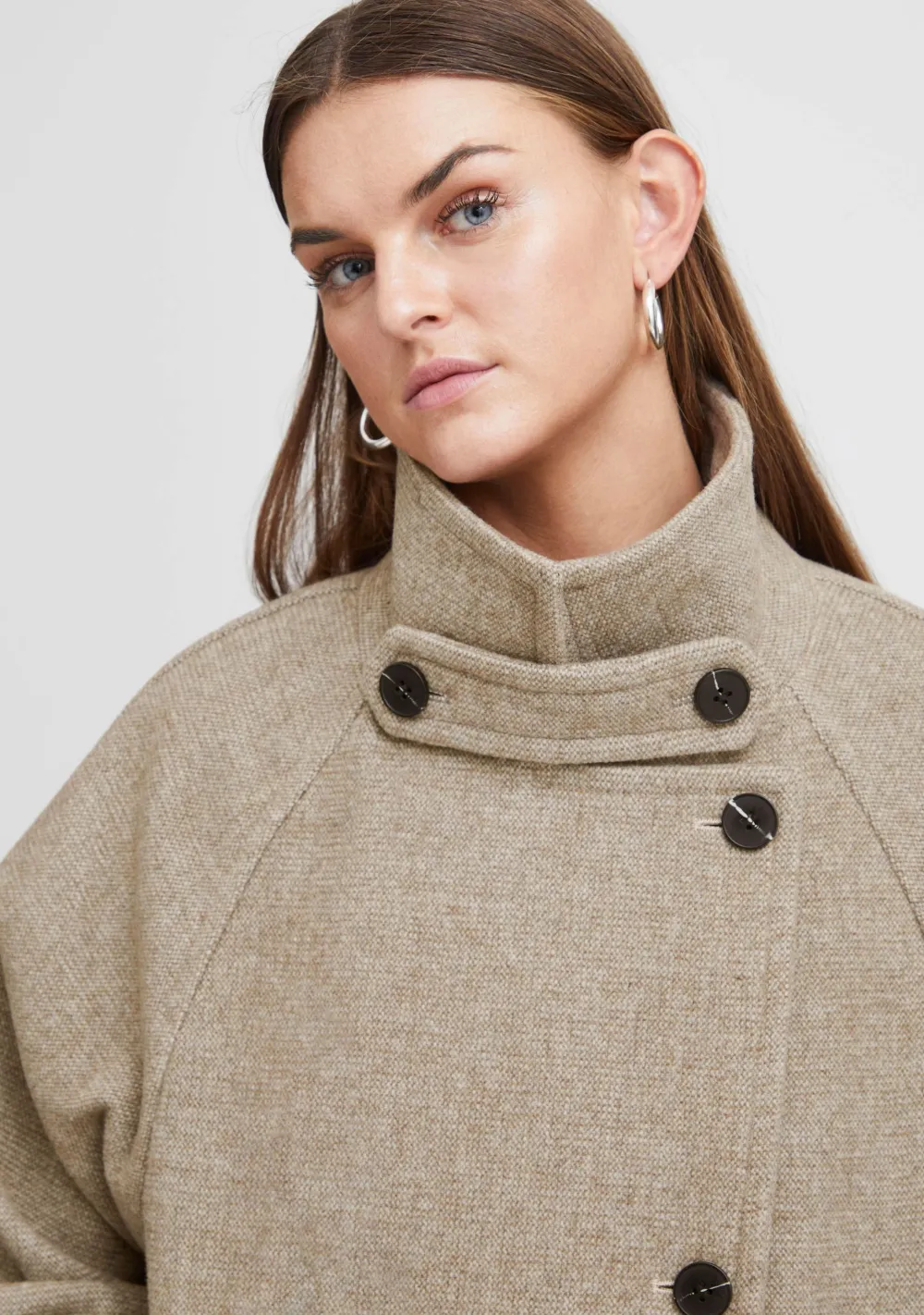 Winterjassen|Jassen>ICHI MANTEL Beige