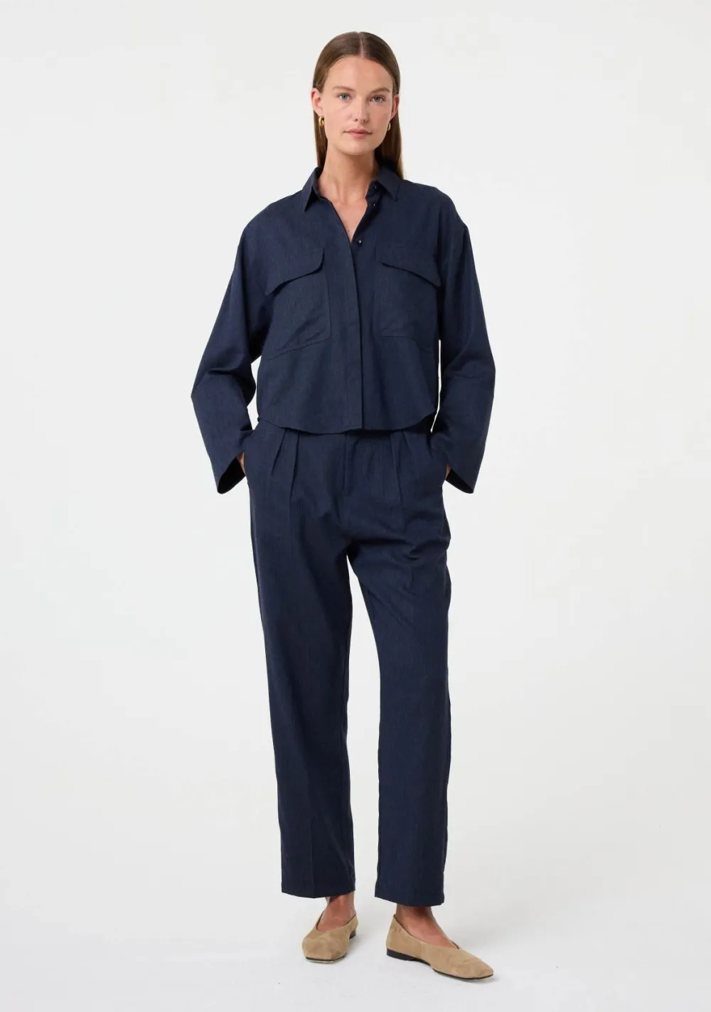 Blouses>KNIT-TED BLOUSE Blauw