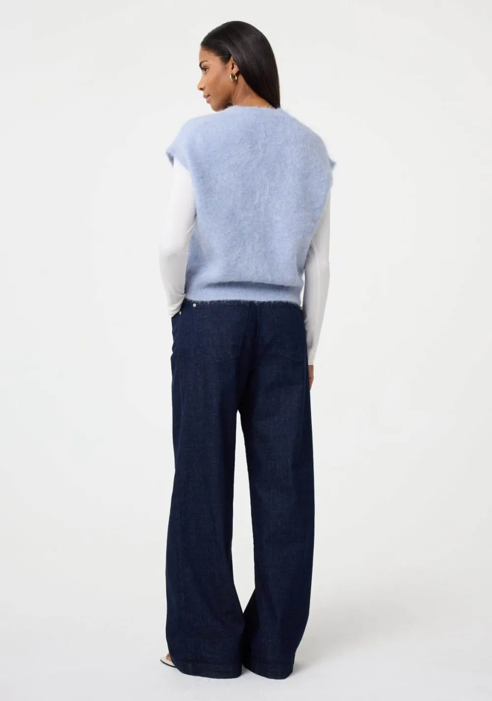 Gilets|Blazers & Jasjes>KNIT-TED GILET Blauw