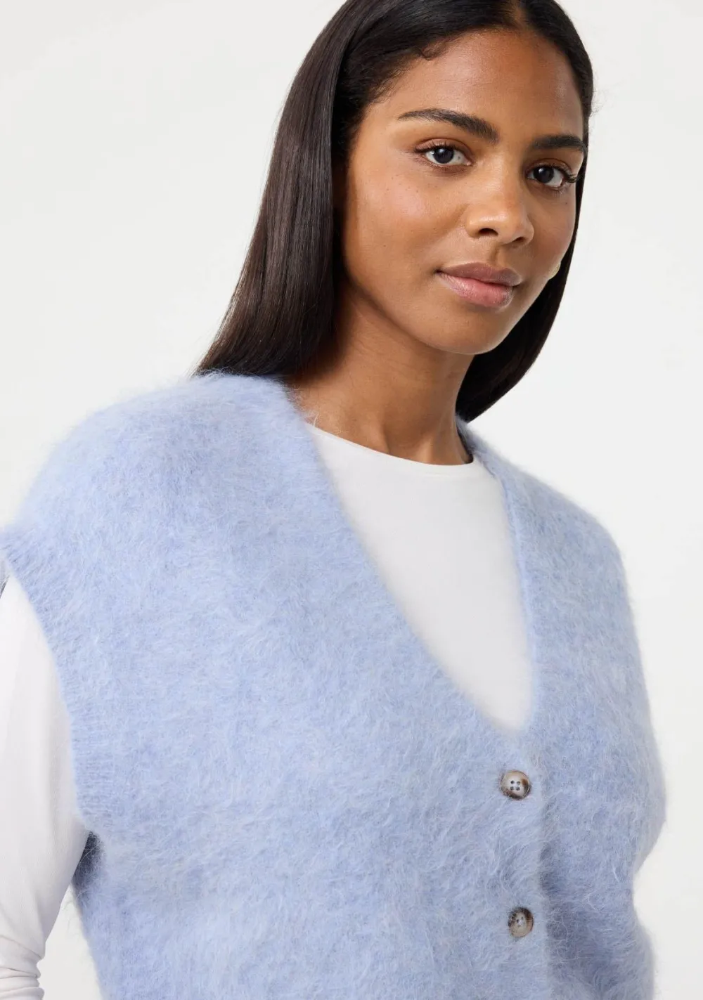 Gilets|Blazers & Jasjes>KNIT-TED GILET Blauw