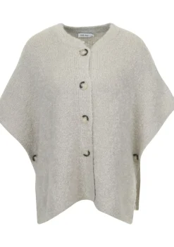Truien>KNIT-TED PONCHO Grijs