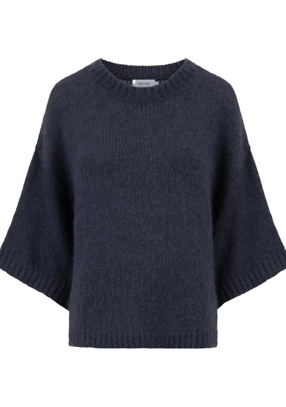 Truien>KNIT-TED TRUI KORTE MOUW Blauw