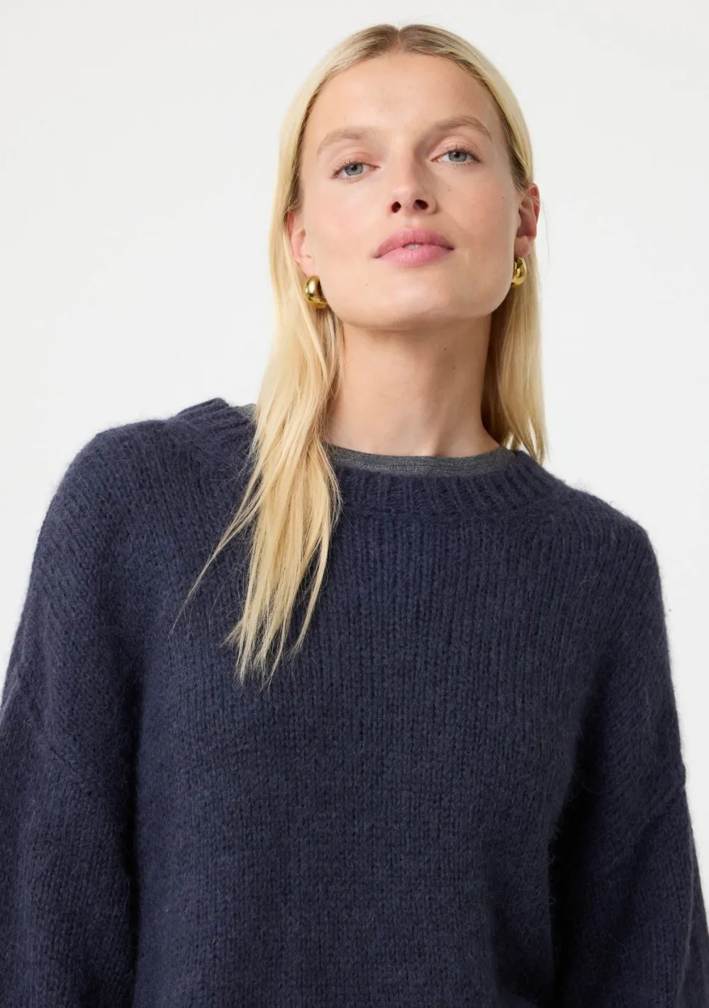 Truien>KNIT-TED TRUI KORTE MOUW Blauw