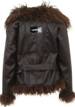Jassen|Blazers & Jasjes>LAAGAM LEER/SUEDE JACK Bruin