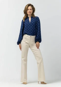 Blouses>LABEL DOT BLOUSE Blauw