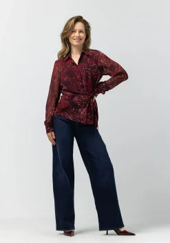 Blouses>LABEL DOT BLOUSE Rood