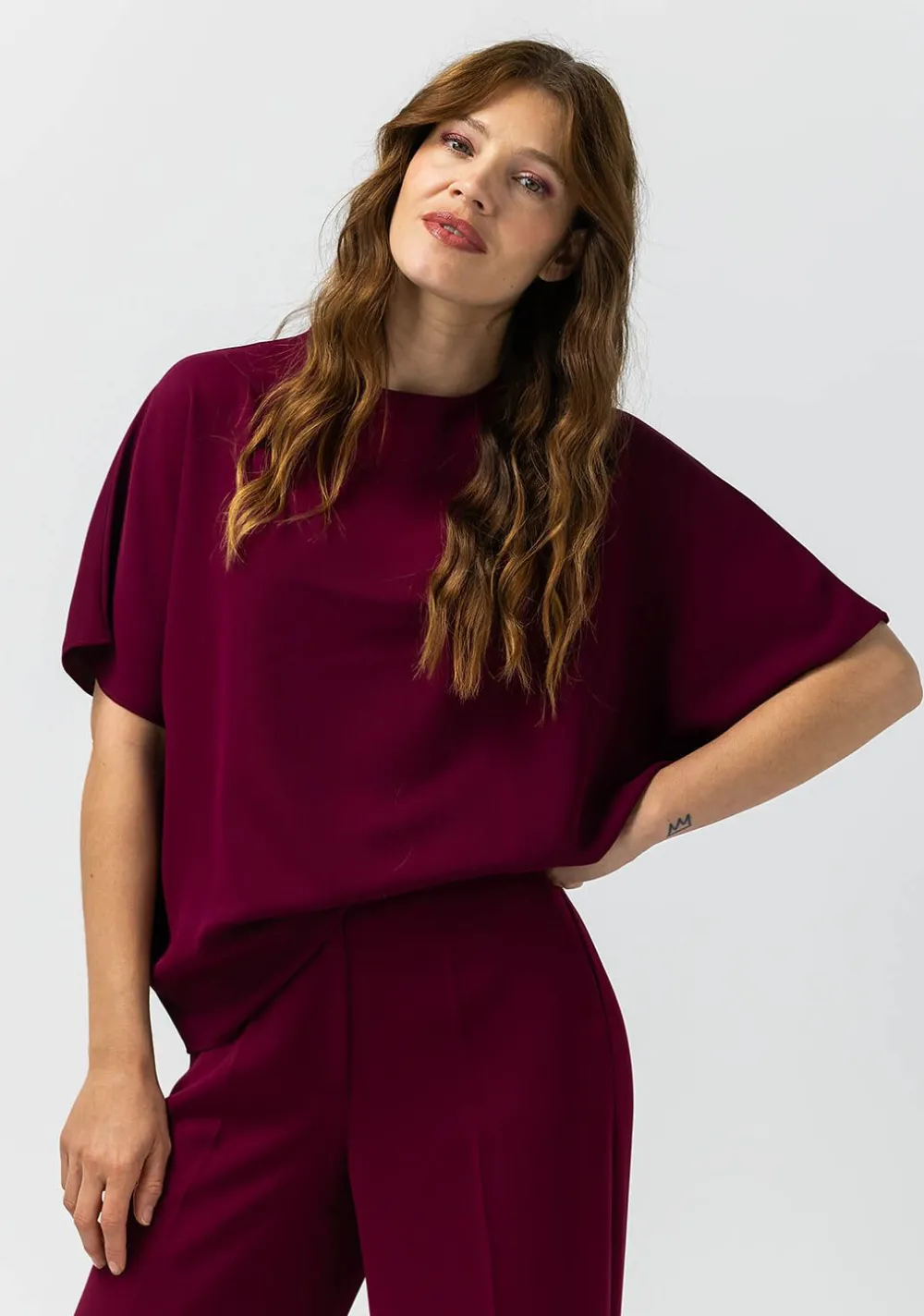 Blouses|Pakken & Co-Ords>LABEL DOT BLOUSE Paars