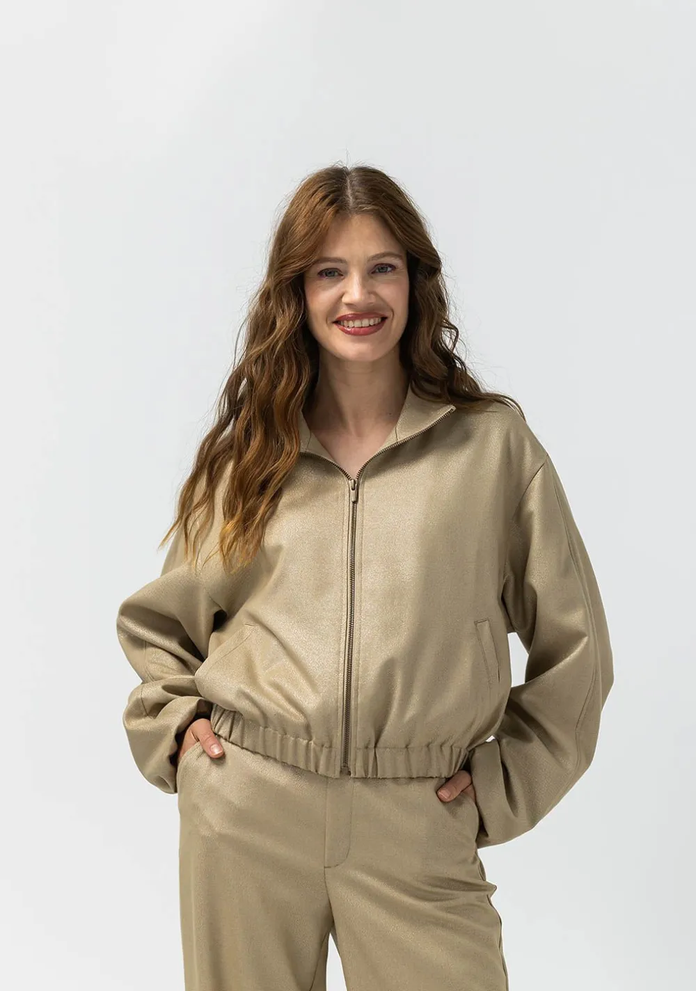 Blazers & Jasjes|Pakken & Co-Ords>LABEL DOT BOMBERJACK goud