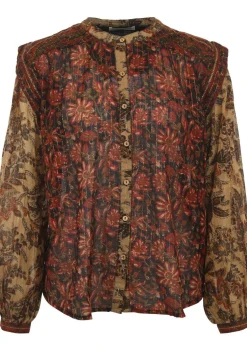 Blouses>MAISON HOTEL BLOUSE Bruin