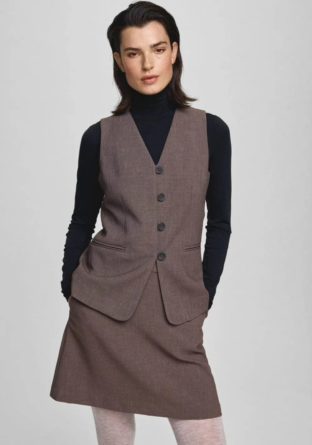 Gilets|Blazers & Jasjes>MSCH COPENHAGEN GILET Bruin