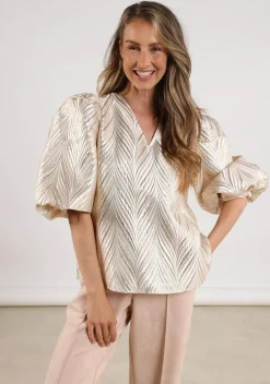 Blouses>NUKUS BLOUSE goud