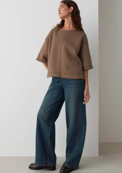 Truien|Sweaters>OPUS SWEATER Bruin