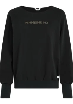 Sweaters|Truien>PENN & INK SWEATER Zwart