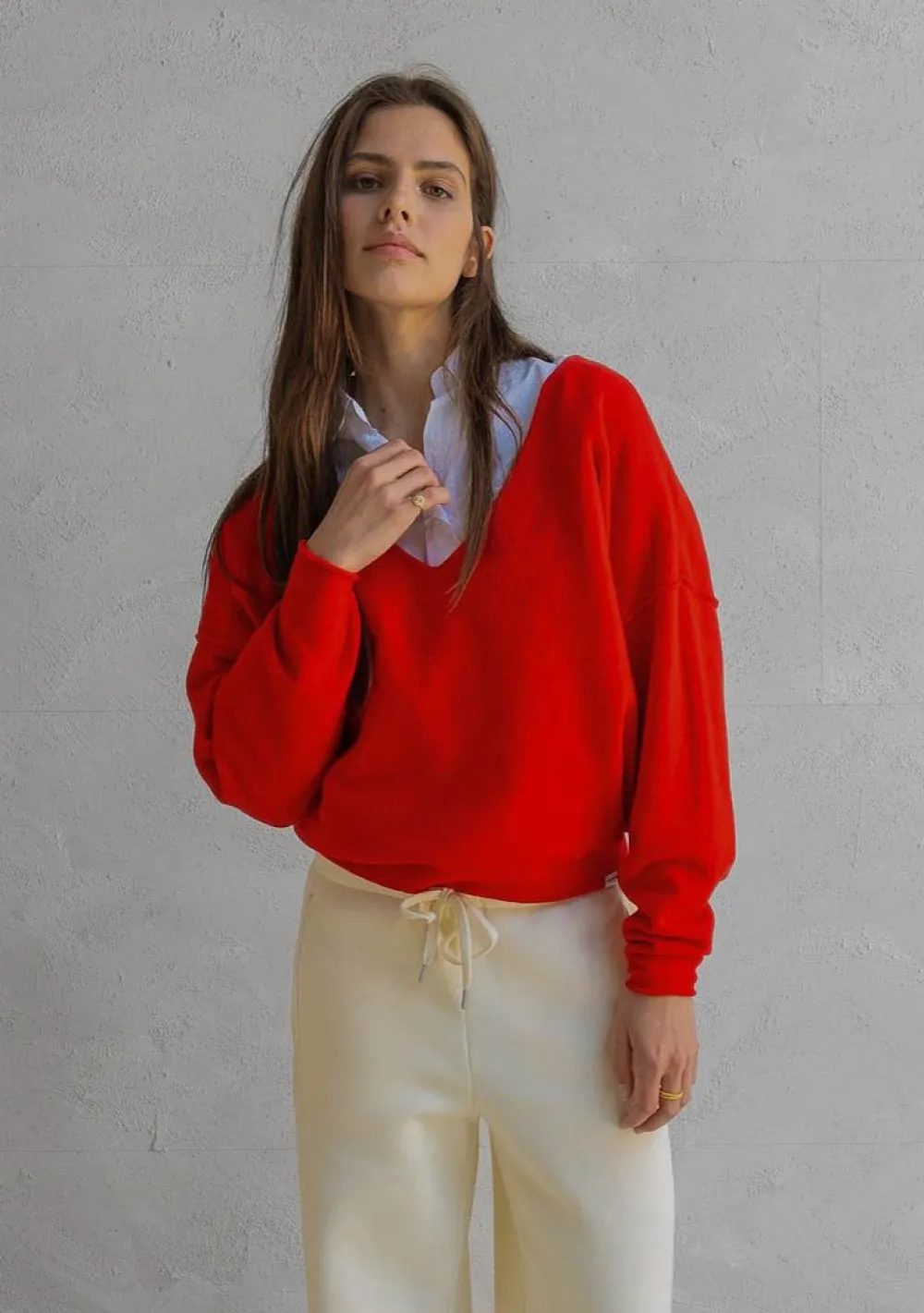 Sweaters|Truien>PENN & INK SWEATER Rood