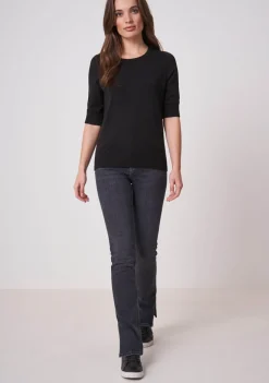 Truien>REPEAT TRUI KORTE MOUW Zwart